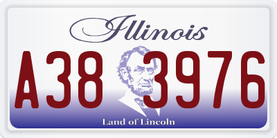 IL license plate A383976