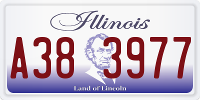 IL license plate A383977