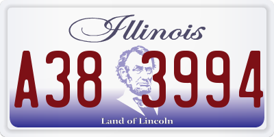 IL license plate A383994