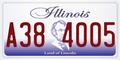 IL license plate A384005