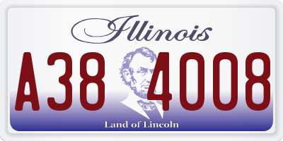 IL license plate A384008
