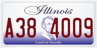 IL license plate A384009