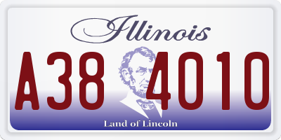 IL license plate A384010