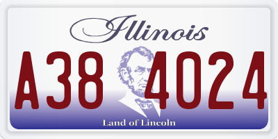 IL license plate A384024