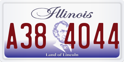 IL license plate A384044