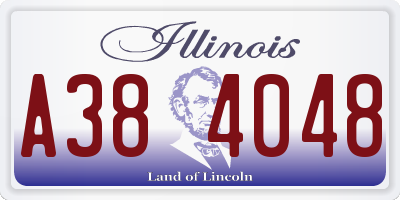IL license plate A384048