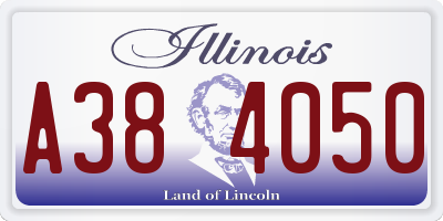 IL license plate A384050