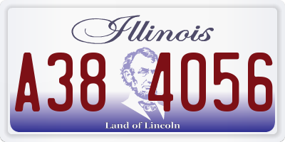 IL license plate A384056