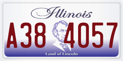 IL license plate A384057