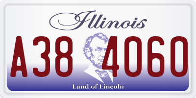 IL license plate A384060