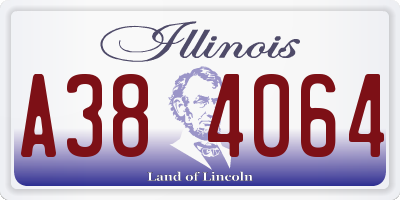 IL license plate A384064