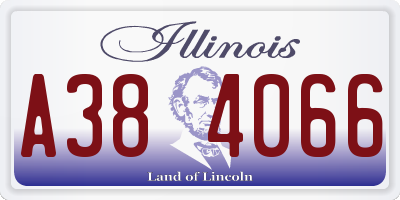 IL license plate A384066