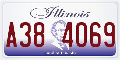 IL license plate A384069