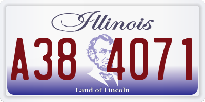 IL license plate A384071