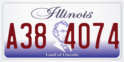 IL license plate A384074