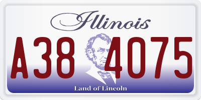 IL license plate A384075