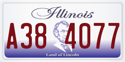 IL license plate A384077