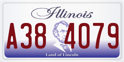 IL license plate A384079
