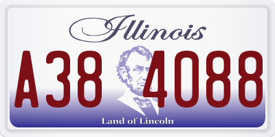 IL license plate A384088