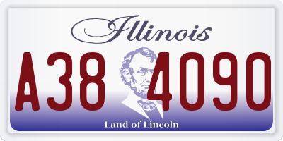 IL license plate A384090