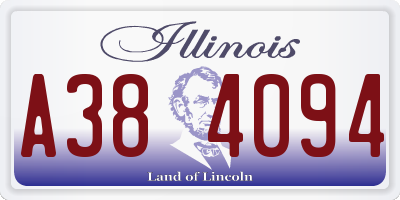 IL license plate A384094