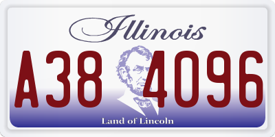 IL license plate A384096