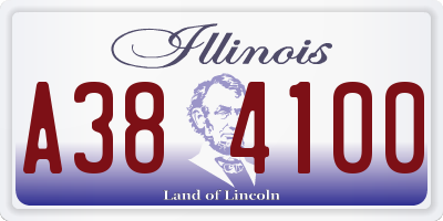 IL license plate A384100