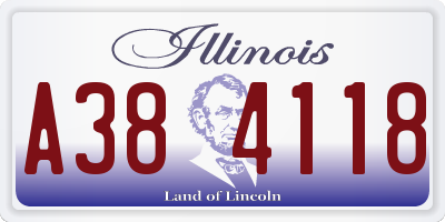 IL license plate A384118