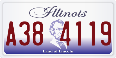 IL license plate A384119