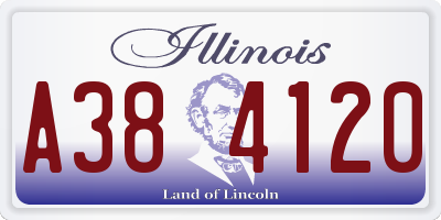 IL license plate A384120