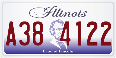 IL license plate A384122
