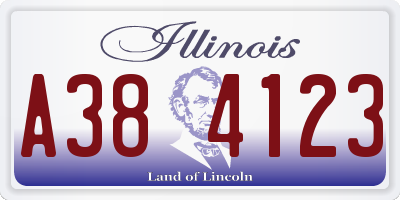 IL license plate A384123