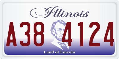 IL license plate A384124