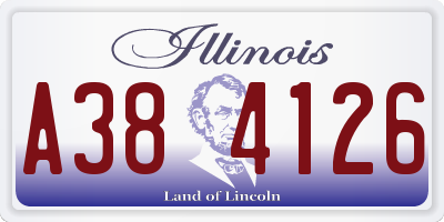 IL license plate A384126