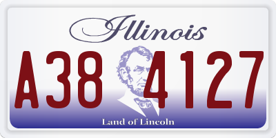 IL license plate A384127