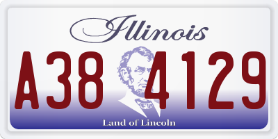 IL license plate A384129