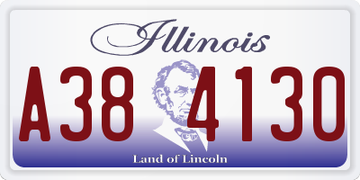 IL license plate A384130