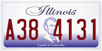 IL license plate A384131