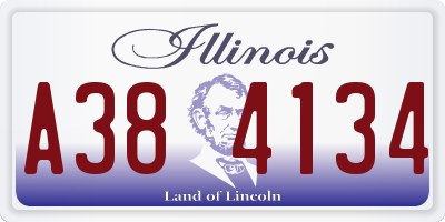 IL license plate A384134