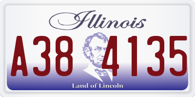 IL license plate A384135