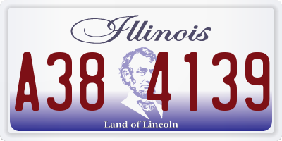IL license plate A384139