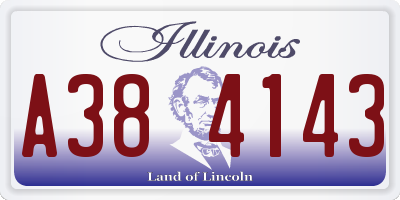 IL license plate A384143