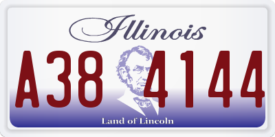 IL license plate A384144