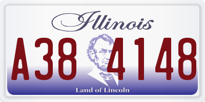IL license plate A384148