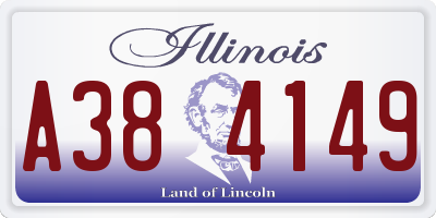 IL license plate A384149