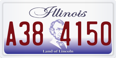 IL license plate A384150