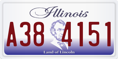 IL license plate A384151