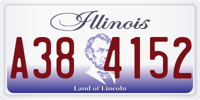 IL license plate A384152