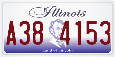 IL license plate A384153
