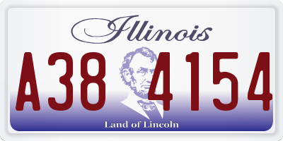 IL license plate A384154